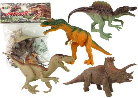 Leantoys Zestaw Figurek Dinozaury Park Zwierzęta 4Szt. 15305