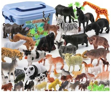 Papo Zestaw Figurek Zwierzęta Safari 58 Elementów Z Poręcznym Pudełkiem