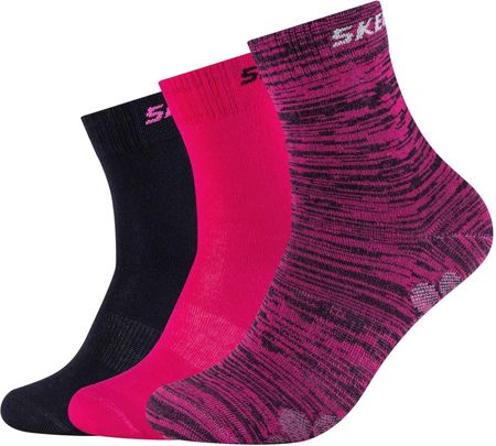 skarpetki dla dziewczynki Skechers 3PPK Wm Mesh Ventilation Socks SK41053-0401