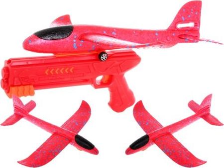 Pegaz Toys Wyrzutnia Samolotów Pistolet Na Samoloty Styropian Czerwono/Niebieski