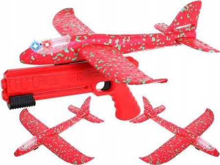 Pegaz Toys Wyrzutnia Samolotów Pistolet Na Samoloty Led Czerwony