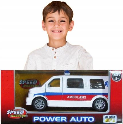 Dromader Auto Zabawka Dla Dzieci Ambulans Metalowy Dźwięk