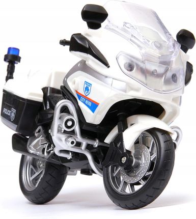 Dromader Motocykl Z Napędem Policyjny Światło Dźwięk Bia