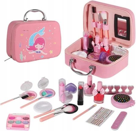 MAKEUP BOX Zestaw Kosmetyki Dla Dzieci Dużo Elementów Makeup I Paznokci Syrenka