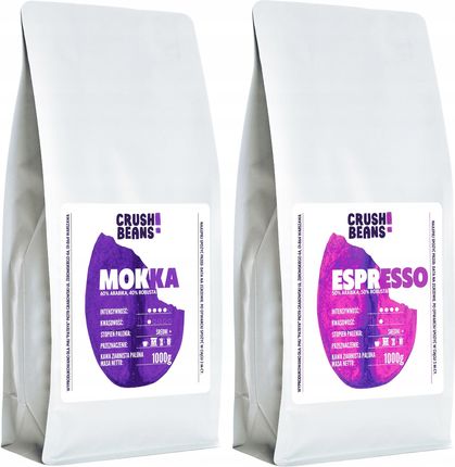 Kafelov Mielona 2X1kg Mokka+Espresso Crush Beans Mix