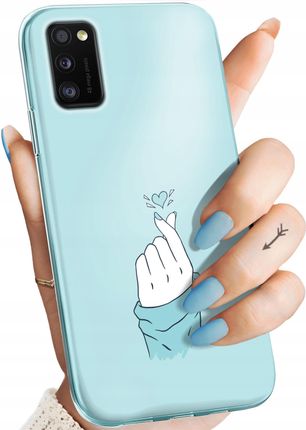 Hello Case Etui Do Samsung Galaxy A41 Niebieskie Guma