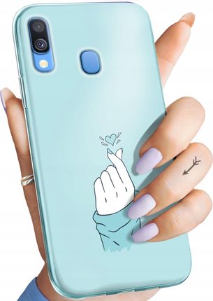 Hello Case Etui Do Samsung Galaxy A40 Niebieskie Guma