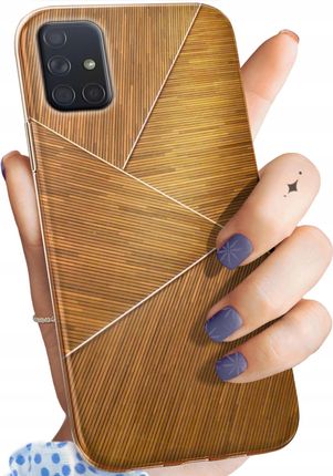 Hello Case Etui Do Samsung Galaxy A71 Brązowe Drewniane