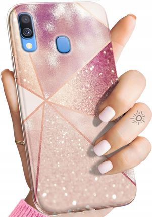 Hello Case Etui Do Samsung Galaxy A40 Różowe Złoto