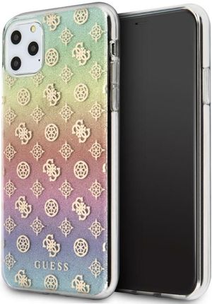 Guess 4G Peony Electroplated Pattern Etui Iphone 11 Pro Max Tęczowy