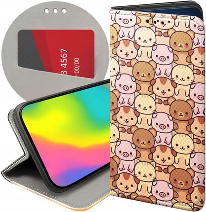 Etui Z Klapką Do Lg K10 2017 Zwierzęta Case