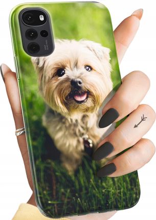 Hello Case Etui Do Motorola Moto G22 Pieski Psiaki Dogs