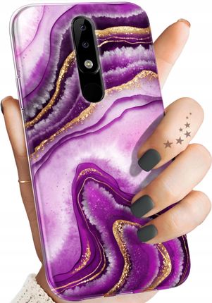 Hello Case Etui Do Nokia 5 1 Plus Różowy Marmur Purpura