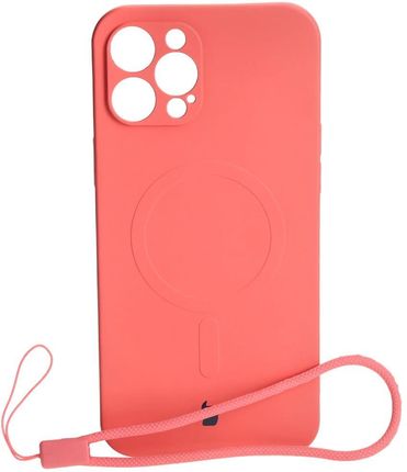 Bizon Etui Case Silicone Magsafe Do Apple Iphone 12 Pro Max Brudny Róż