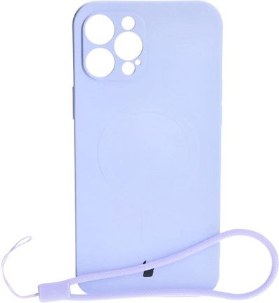 Bizon Etui Case Silicone Magsafe Do Apple Iphone 12 Pro Max Jasnofioletowe