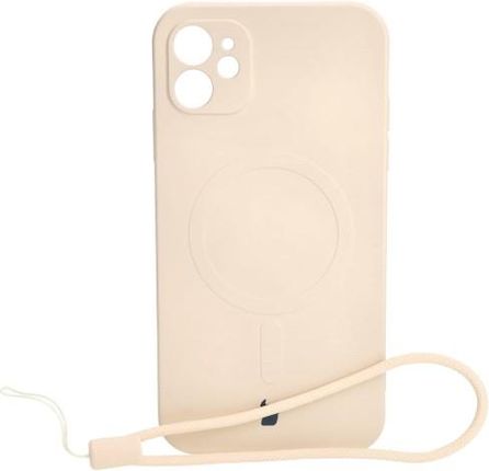Bizon Etui Case Silicone Magsafe Do Apple Iphone 11 Beżowe