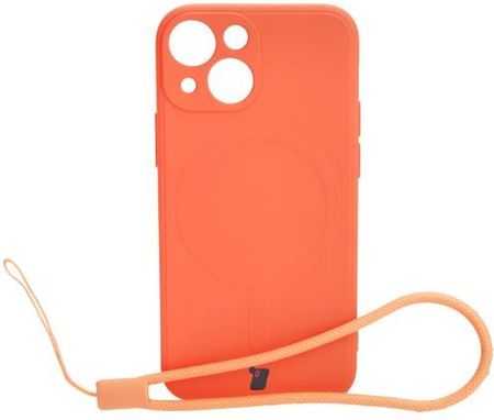 Bizon Etui Case Silicone Magsafe Sq Do Apple Iphone 13 Mini Marchewkowe