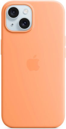 Apple Silikonowe Etui Do Iphone 15 Z Magsafe Pomarańczowy Sorbet