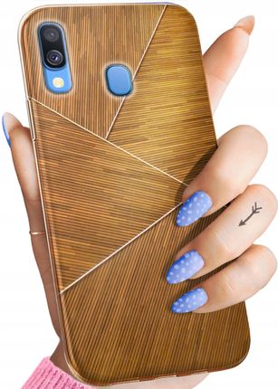Hello Case Etui Do Samsung Galaxy A40 Brązowe Drewniane