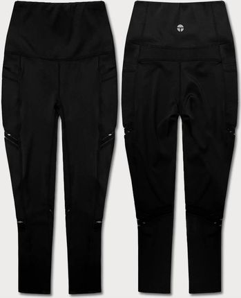Sportowe legginsy 3/4 czarne (54480)