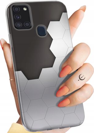 Hello Case Etui Do Samsung Galaxy A21S Szare Metallic