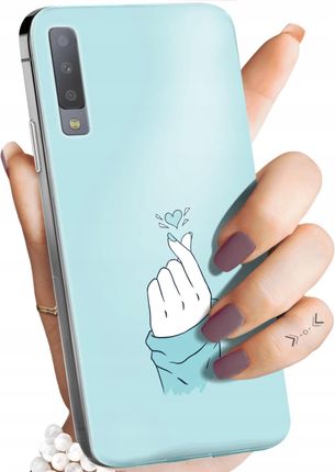 Hello Case Etui Do Samsung Galaxy A7 2018 Niebieskie