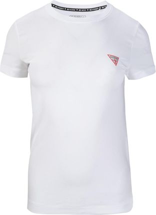 Damska Koszulka z krótkim rękawem Guess SS CN Mini Triangle Tee W2Yi44J1314-G011 – Biały