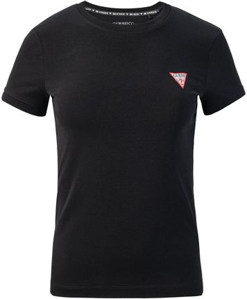 Damska Koszulka z krótkim rękawem Guess SS CN Mini Triangle Tee W2Yi44J1314-Jblk – Czarny