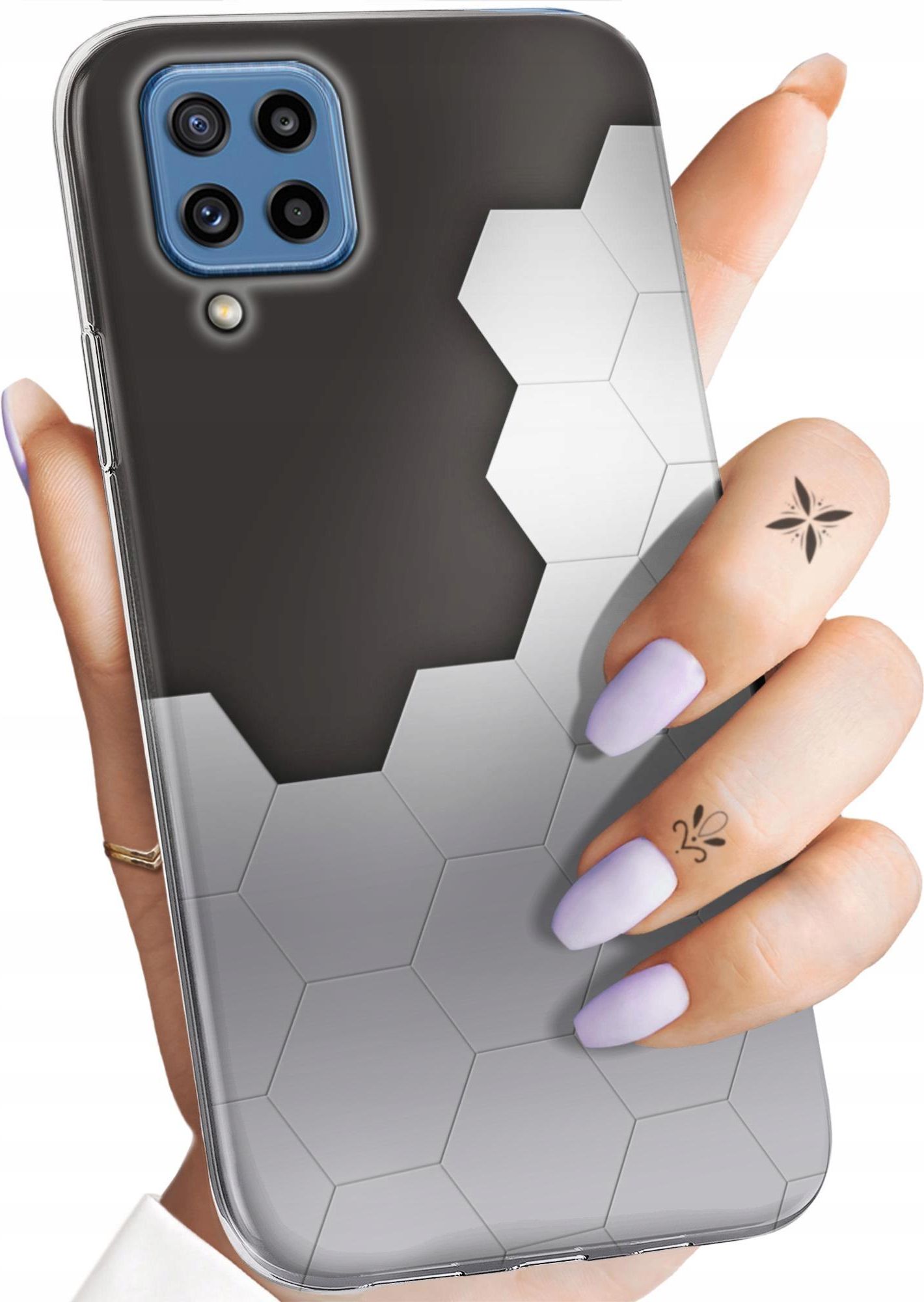 Hello Case Etui Do Samsung Galaxy M32 Szare Metallic Etui Na Telefon 