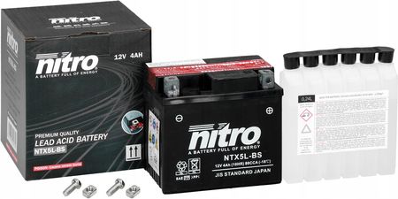 Nitro Akumulator Bezobsługow Ytx5L-Bs Agm 12V 4Ah Ntx5L-Bs