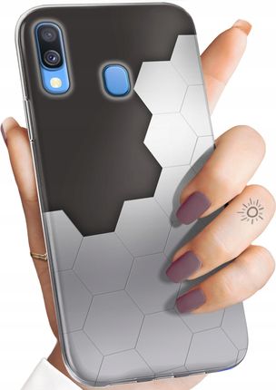 Hello Case Etui Do Samsung Galaxy A40 Szare Metallic