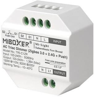 Odbiornik LED triakowy - ściemniacz do żarówek 230VAC - 300W - Zigbee 3.0 - TRI-C1ZR