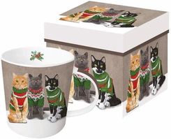 Koty w Sweterkach Kubek Porcelanowy w Ozdobnym Pude�ku 350 ml