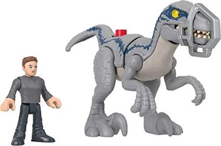 Fisher-Price Imaginext Jurassic World Wyzwolenie Blue Figurka dinozaura Blue i figurka Owena HKG15