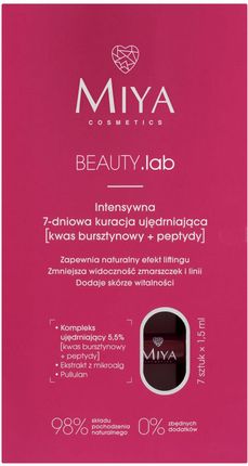 Miya Cosmetics Beauty.Lab Intensywna 7 Dniowa Kuracja Ujędrniająca Kwas Bursztynowy + Peptydy 5%