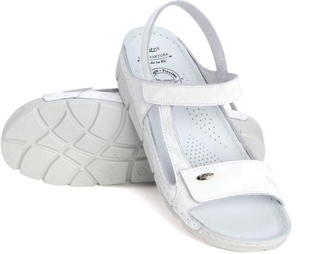 Białe damskie sandały zdrowotne Batz Miri 41