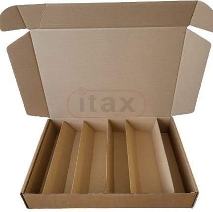 Itax Karton Do Wysyłki Wina Z Tektury 3-Warstwowej 6 Butelek 480X335X80Mm Fasonowy Z Przedkładką