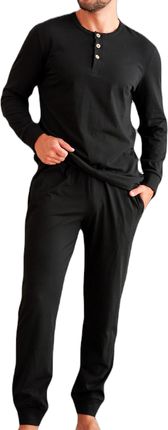 Piżama męska Dn-nightwear PMB.5267 2XL czarna  (2XL)