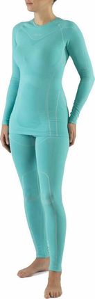 Viking Bielizna Termiczna Gaja Bamboo Lady Set Base Layer Blue Turquise L