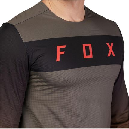 Koszulka Rowerowa Fox Flexair Z Długim Rękawem Arcadia Dirt Brązowy