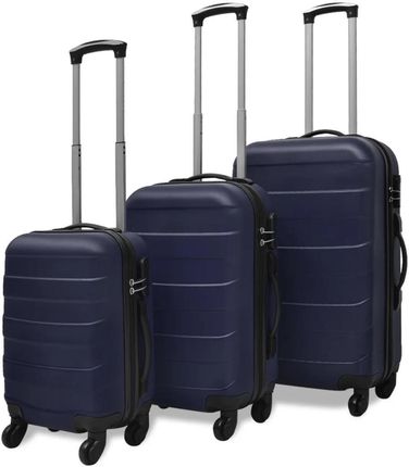 Zestaw 3 walizek podróżnych, niebieski, 45,5/55/66 cm