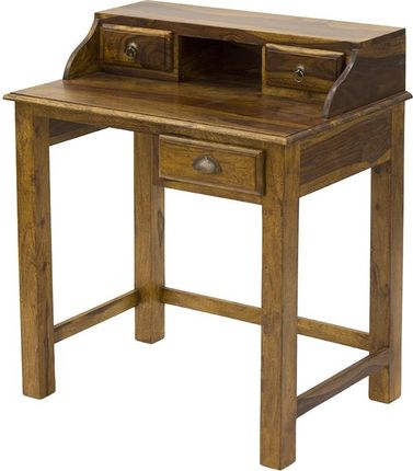 Drewniane małe indyjskie kolonialne biurko z nadstawką palisander kolor akacja 111562 Moje Delhi