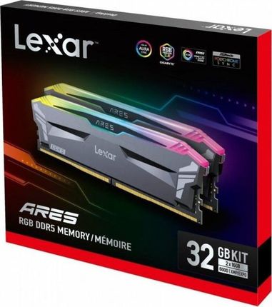 Pamięć Lexar ARES RGB DDR5 32GB (2x16GB) 6000MHz CL30… - ProLine