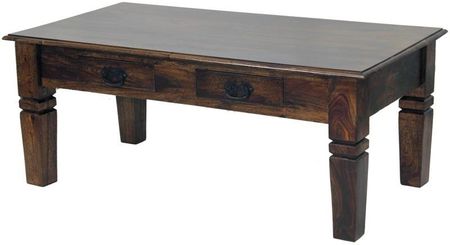 Drewniana prostokątna indyjska kolonialna ława stolik kawowy palisander 84591 Moje Delhi