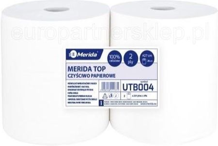 Czyściwo papierowe Merida TOP opak. 2x232m|2war|białe|100% celuloza* UTB004