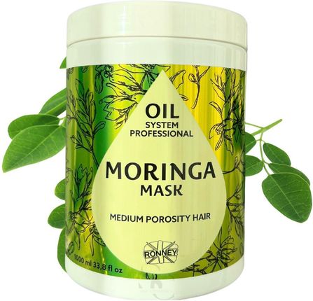 Ronney Oil System Professional Moringa Mask Maska Do Włosów Średnioporowatych 1000 ml