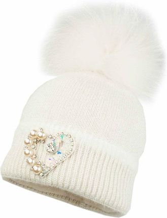 Jamiks RAINA czapka dla dzieci na zimę jenot ecru rozmiar: 48-50