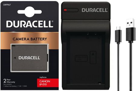 Duracell Bateria Lp-E10 Do Canon Eos 1100D 1200D [1020 Mah] + Ładowarka (DR9967+DRC5905)