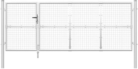 VidaXL Brama Z Siatki Srebrna 350x175cm Galwanizowana Stal 154552 - zdjęcie 2