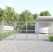 VidaXL Brama Z Siatki Srebrna 350x175cm Galwanizowana Stal 154552